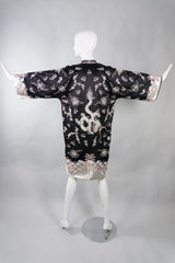 Vintage Silk Chinese Metal Embroidered Dragon Robe