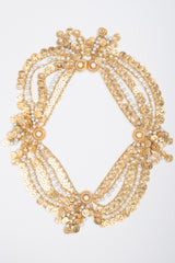 Recess Los Angeles Vintage Unsigned Belly Dance Draped Coin Pearl Chain Belt