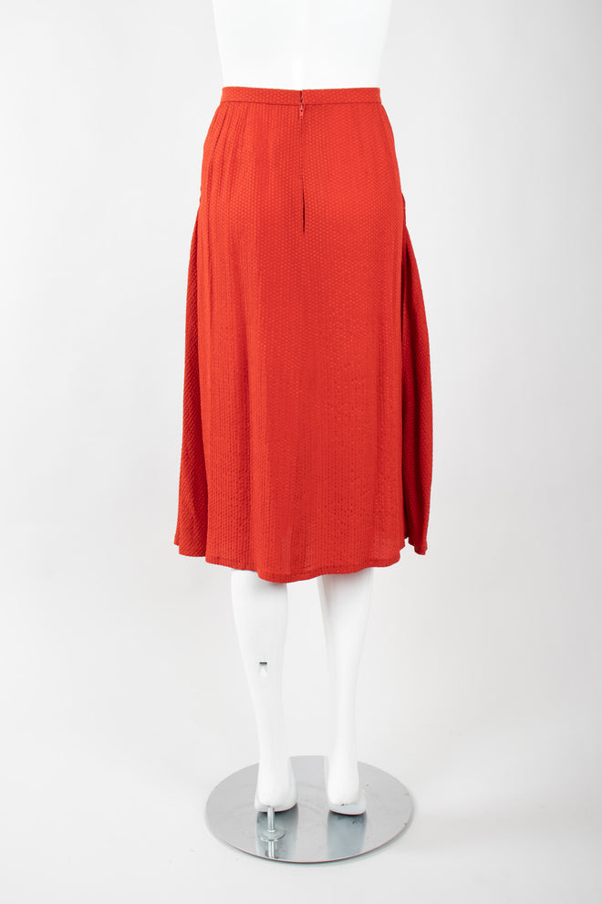 Recess Los Angeles Vintage Chloe Silk Seersucker Tie Top & Skirt Set