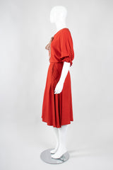 Recess Los Angeles Vintage Chloe Silk Seersucker Tie Top & Skirt Set
