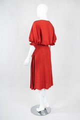 Recess Los Angeles Vintage Chloe Silk Seersucker Tie Top & Skirt Set