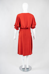 Recess Los Angeles Vintage Chloe Silk Seersucker Tie Top & Skirt Set