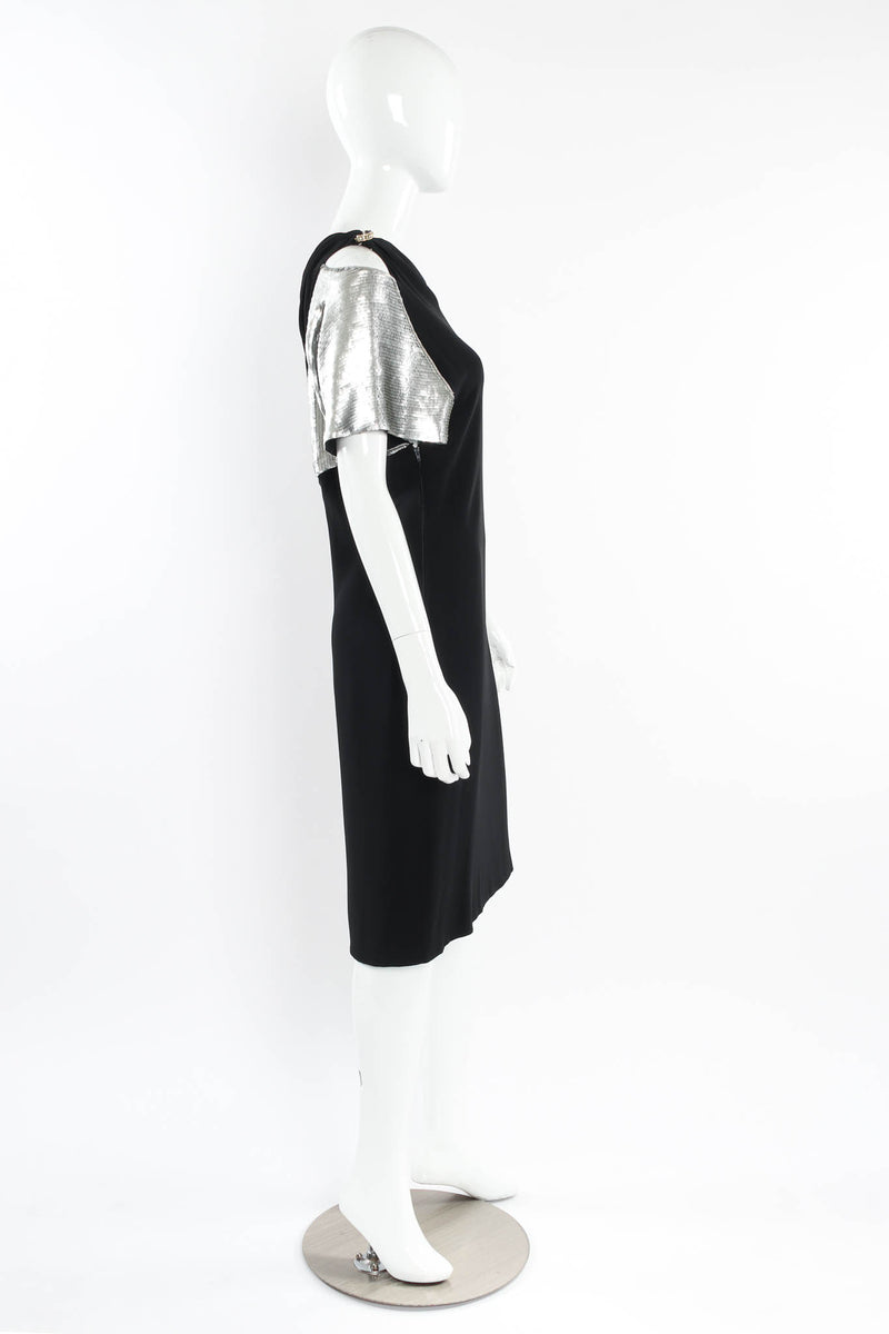Vintage Chloé Asymmetrical Sequin Sheath Dress mannequin side reversed @ Recess Los Angeles