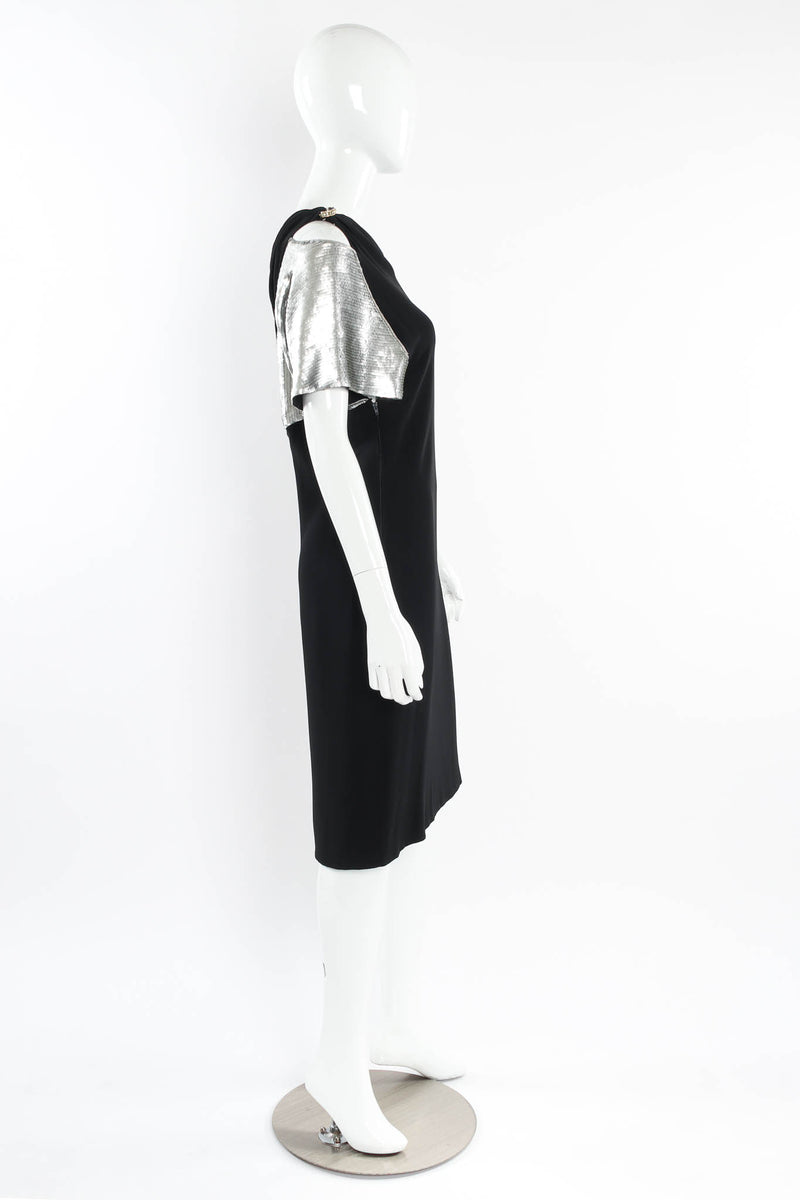 Vintage Chlo for Hattie Asymmetrical Sequin Sheath Dress Recess Vintage Chlo for Hattie Asymmetrical Sequin Sheath Dress Recess