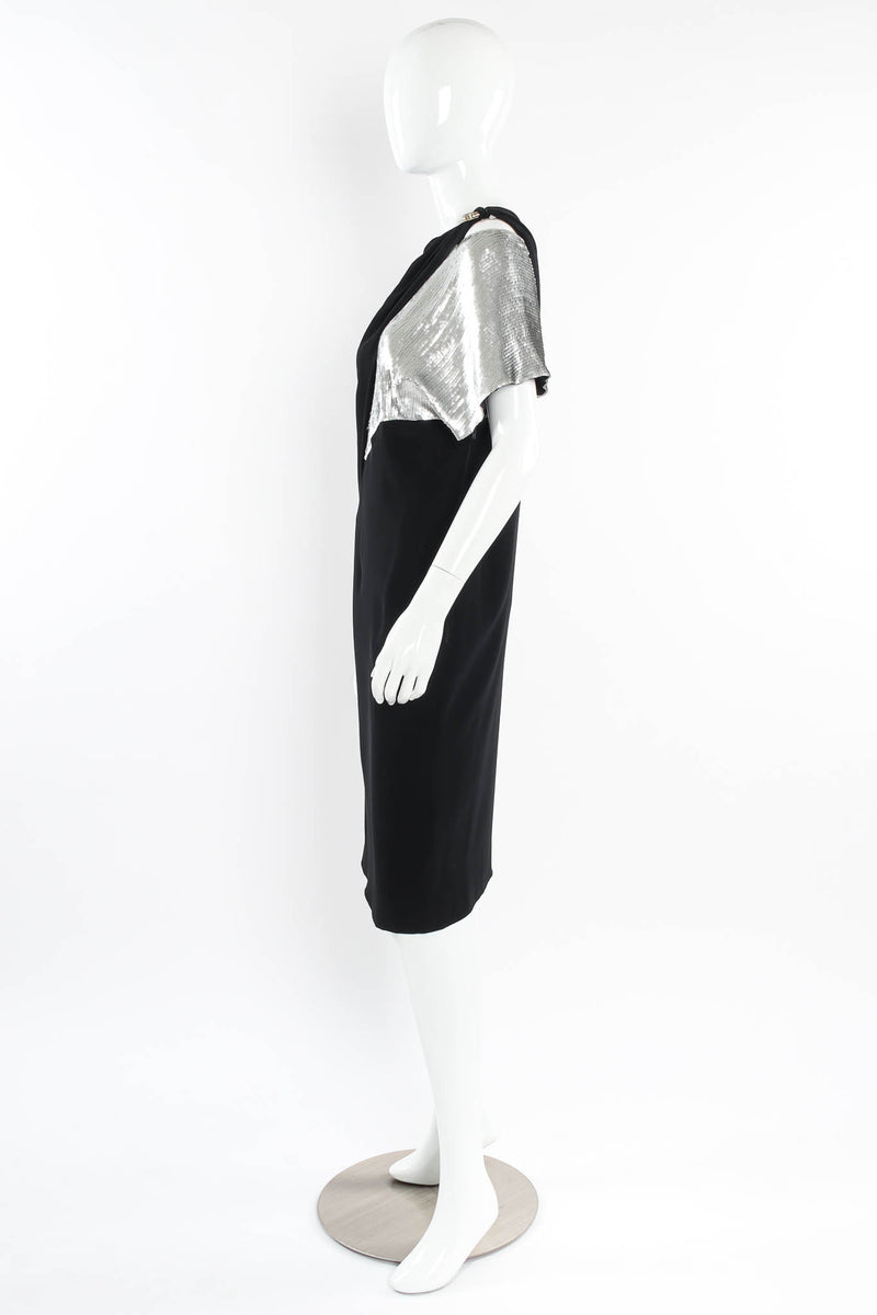 Vintage Chloé Asymmetrical Sequin Sheath Dress mannequin side @ Recess Los Angeles