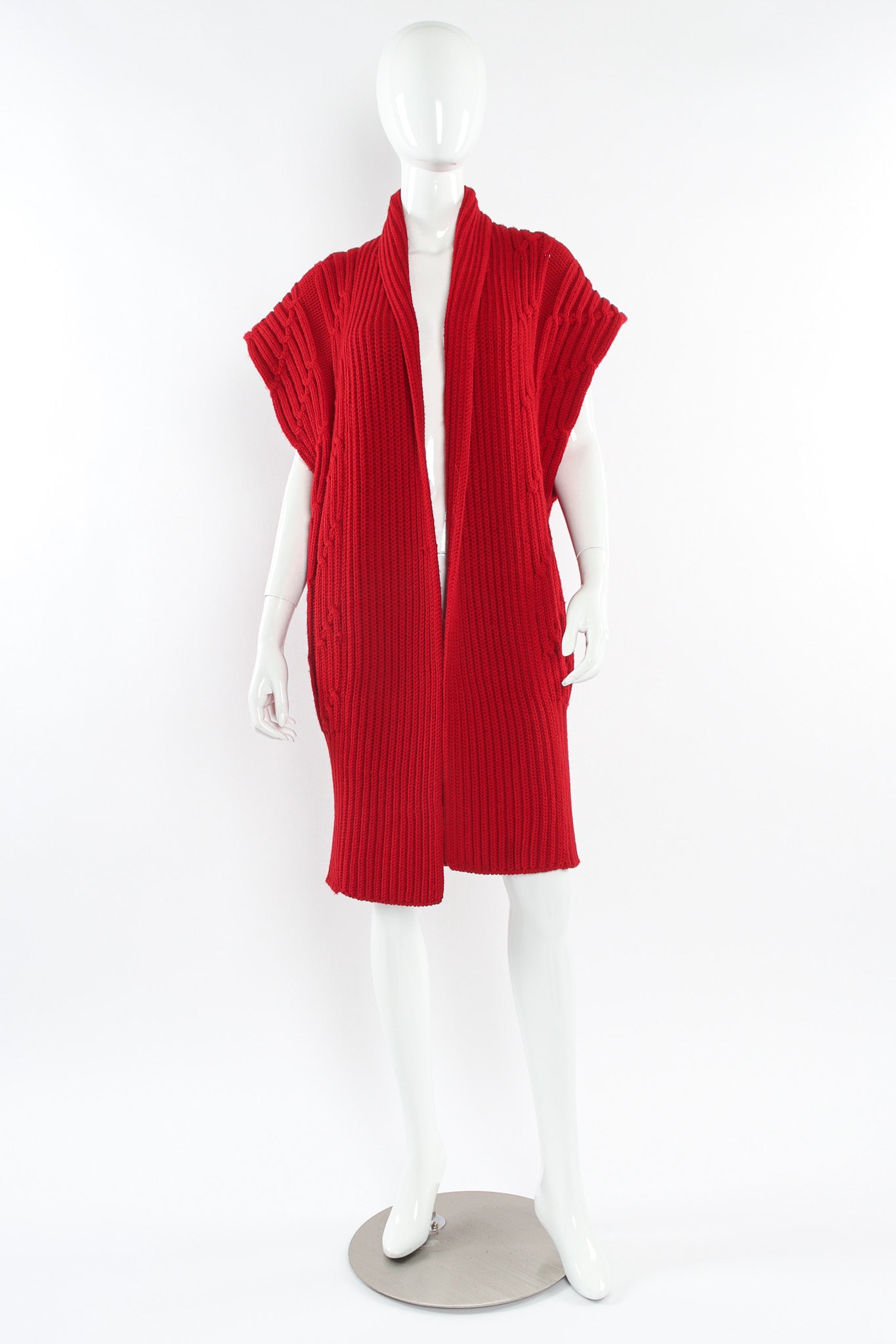 Vintage Chloé for Saks Fifth Ave Wool Knit Duster Vest mannequin front @ Recess LA