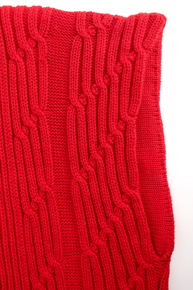 Vintage Chloé for Saks Fifth Ave Wool Knit Duster Vest sleeve/knit print @ Recess LA