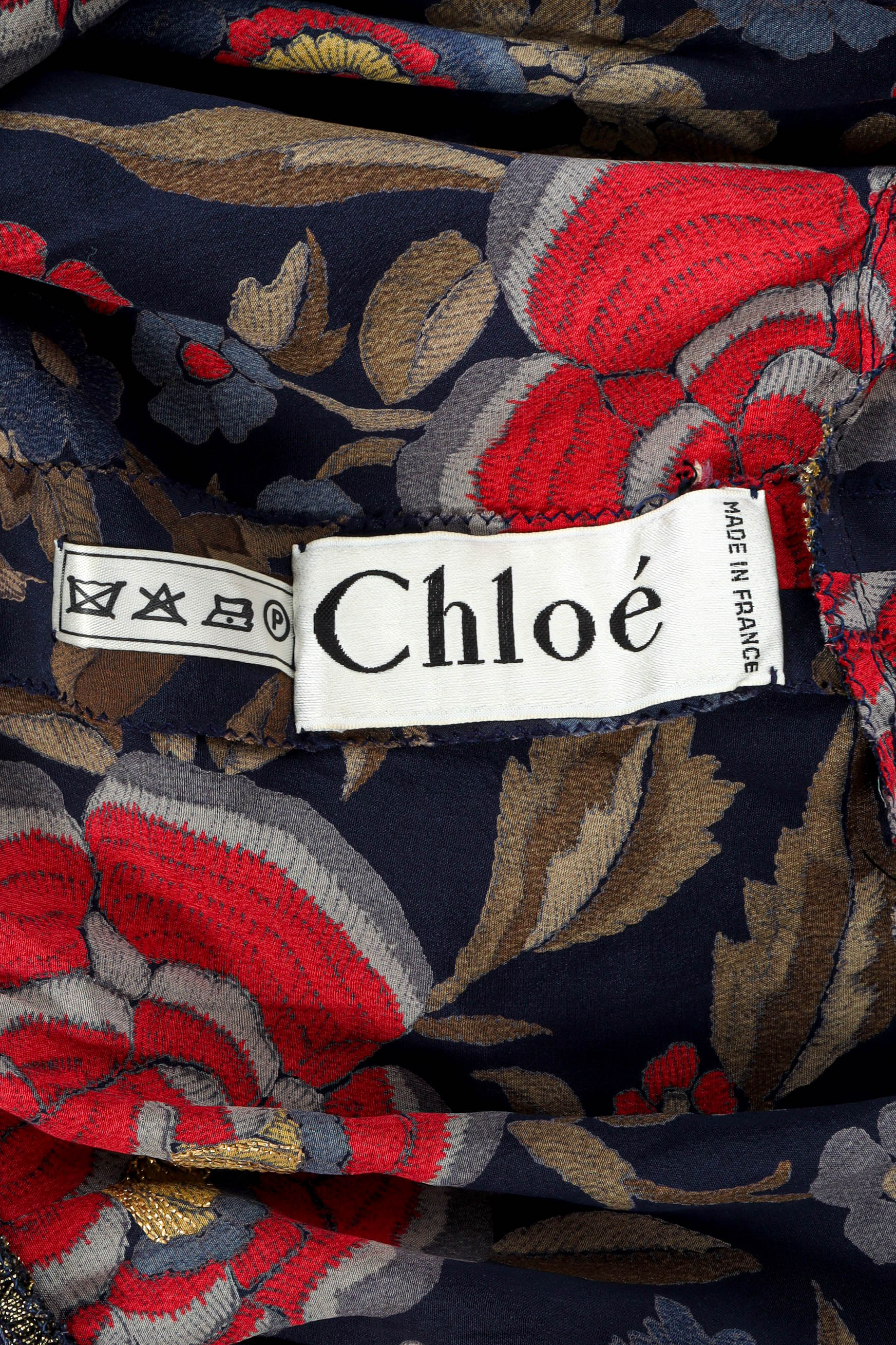 Vintage Cholé Maverick Floral Print Dress tag close up @ Recess LA