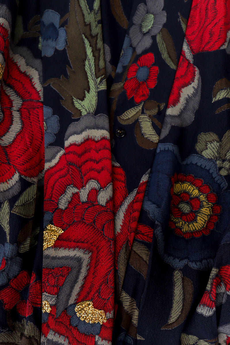Vintage Cholé Maverick Floral Print Dress snap button/print detail @ Recess LA