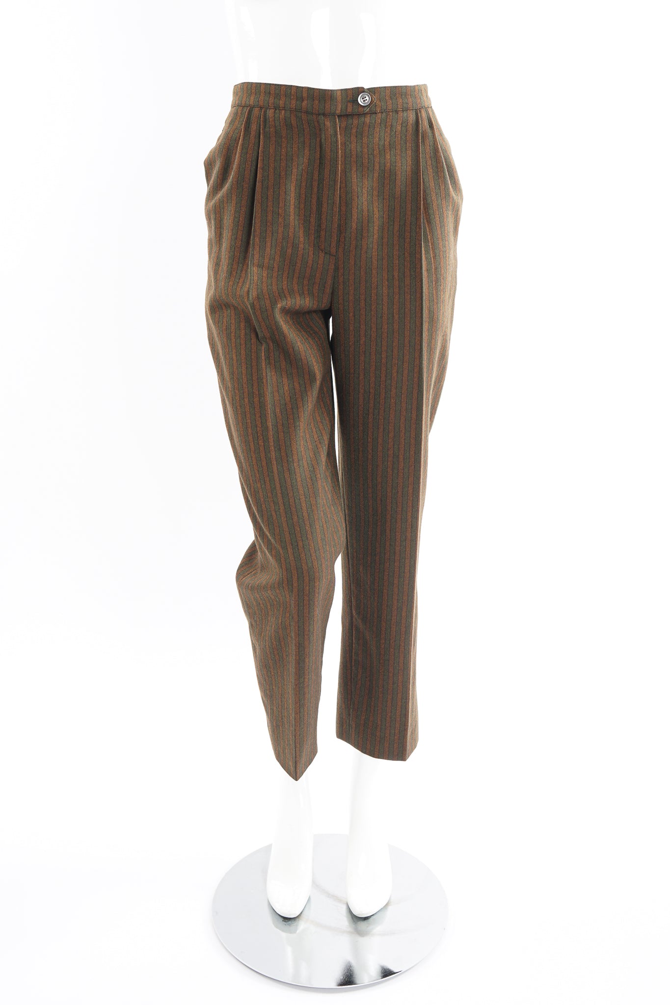 Vintage Chloe Tweed Stripe Sherlock Pant Set on Mannequin front at Recess Los Angeles