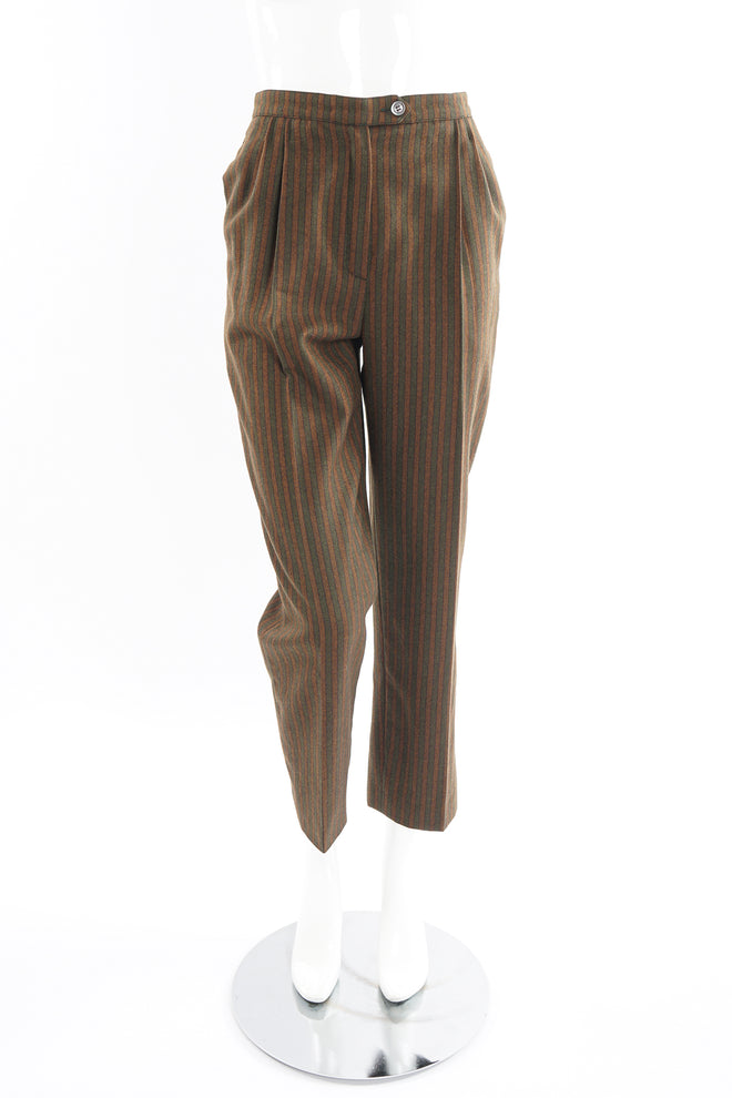 Vintage Chloe Tweed Stripe Sherlock Pant Set on Mannequin front at Recess Los Angeles