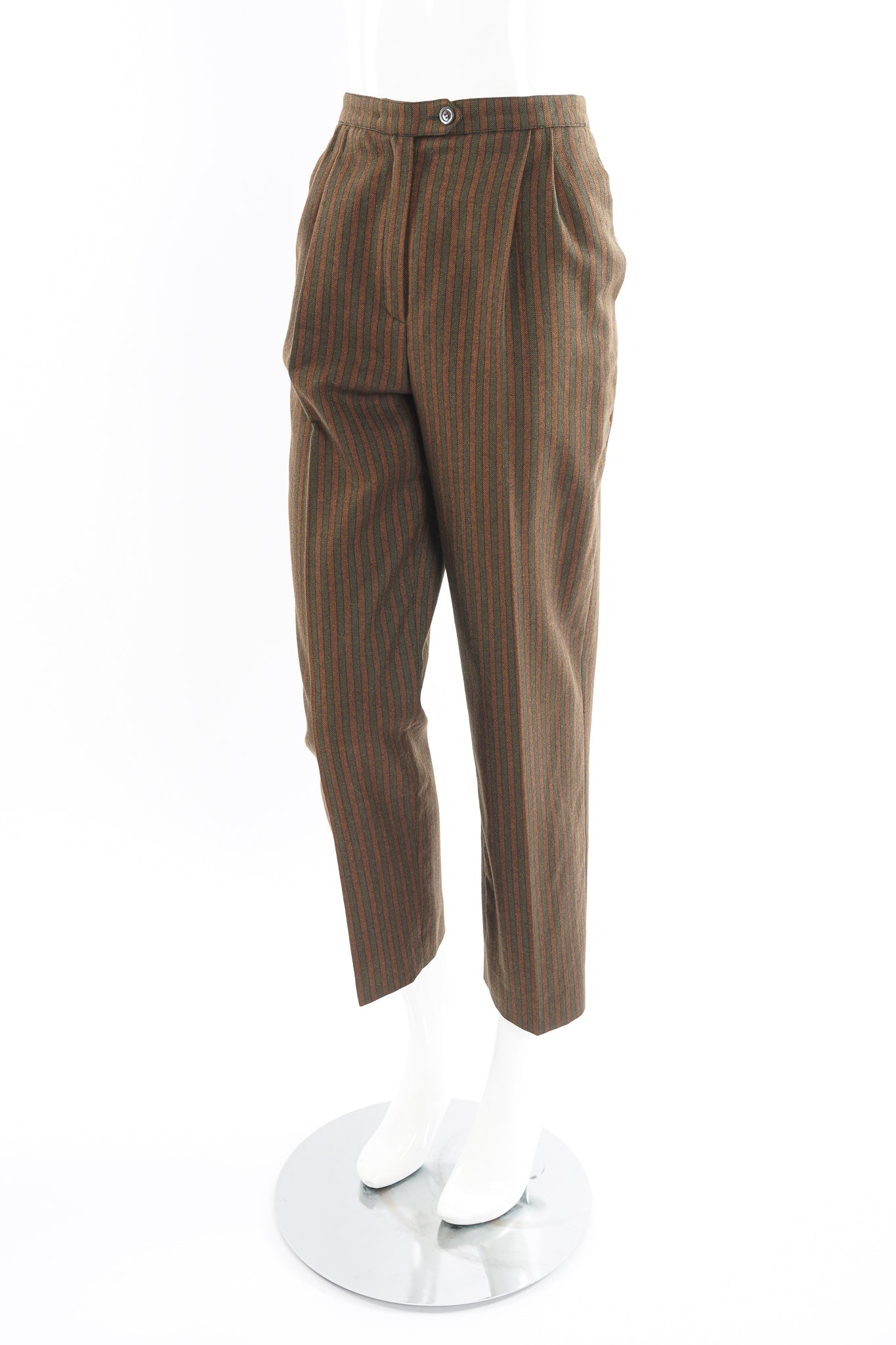 Vintage Chloe Tweed Stripe Sherlock Pant Set on Mannequin front at Recess Los Angeles