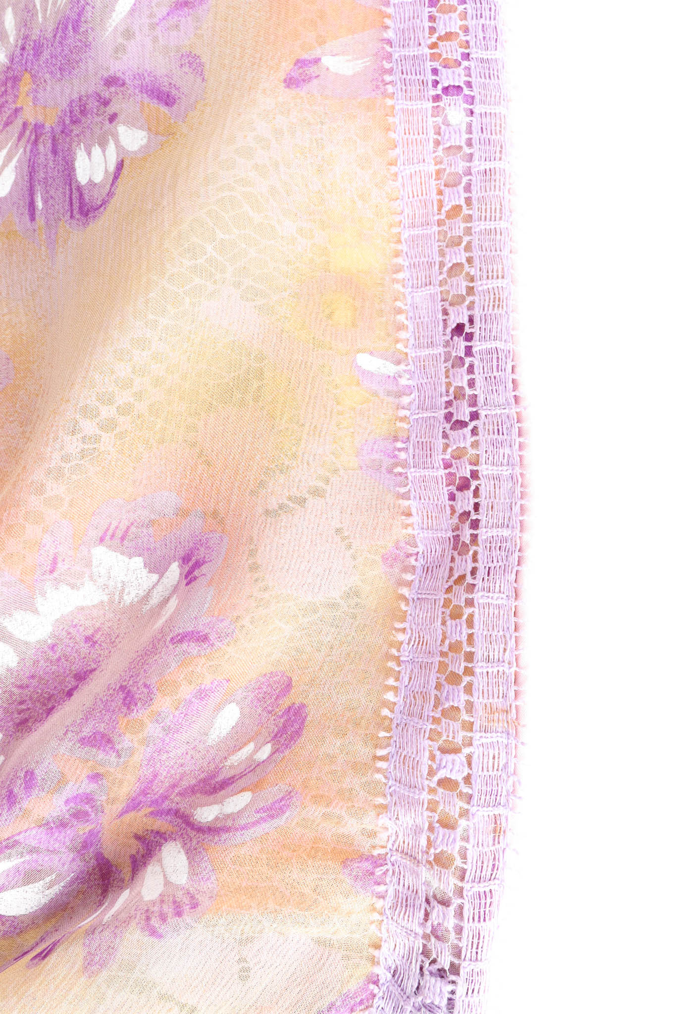 Vintage Cholé Silk Daisy Asymmetrical Skirt lace hem @ Recess Los Angeles