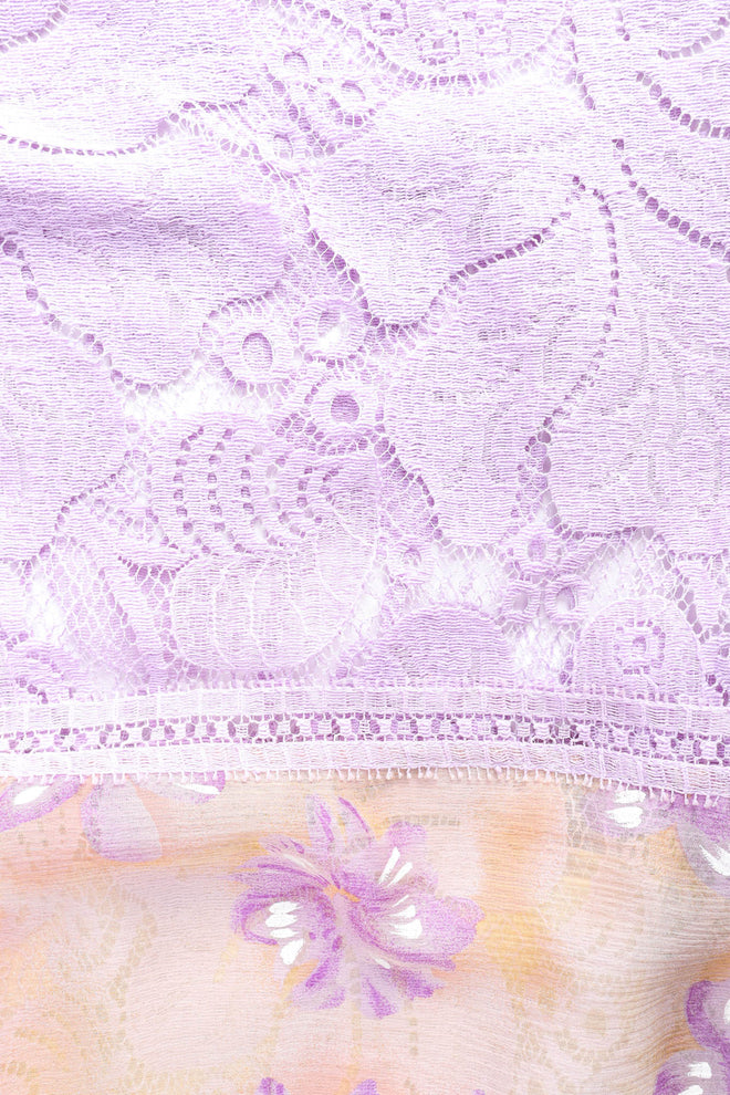 Vintage Cholé Silk Daisy Asymmetrical Skirt lace @ Recess Los Angeles