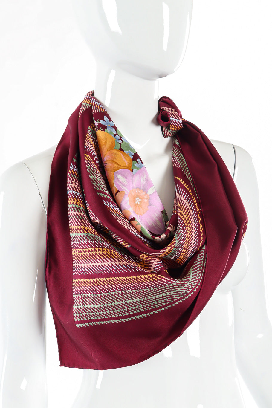 Large flower print scarf by Christian Dior Photo on Mannequin @recessla