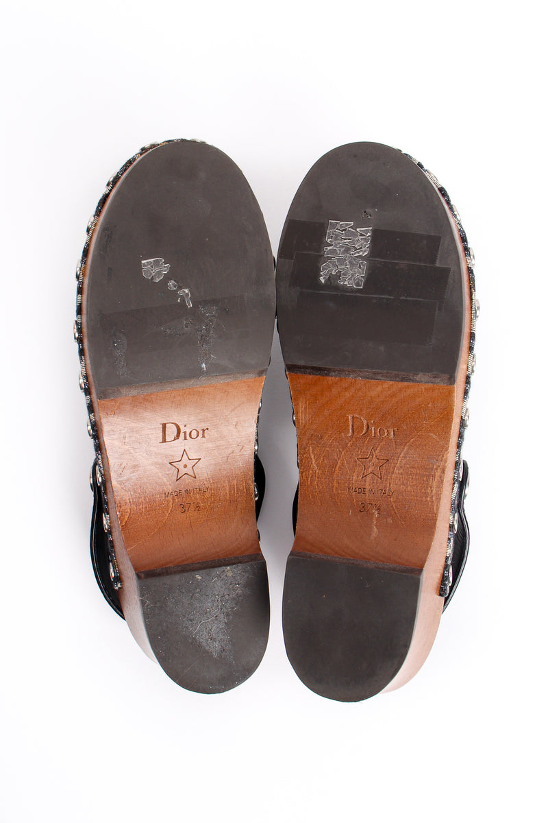 Vintage Christian Dior Monogram Twill Clogs sole at Recess Los Angeles