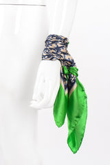 Vintage Christian Dior Monogram Print Silk Scarf on Mannequin at Recess Los Angeles