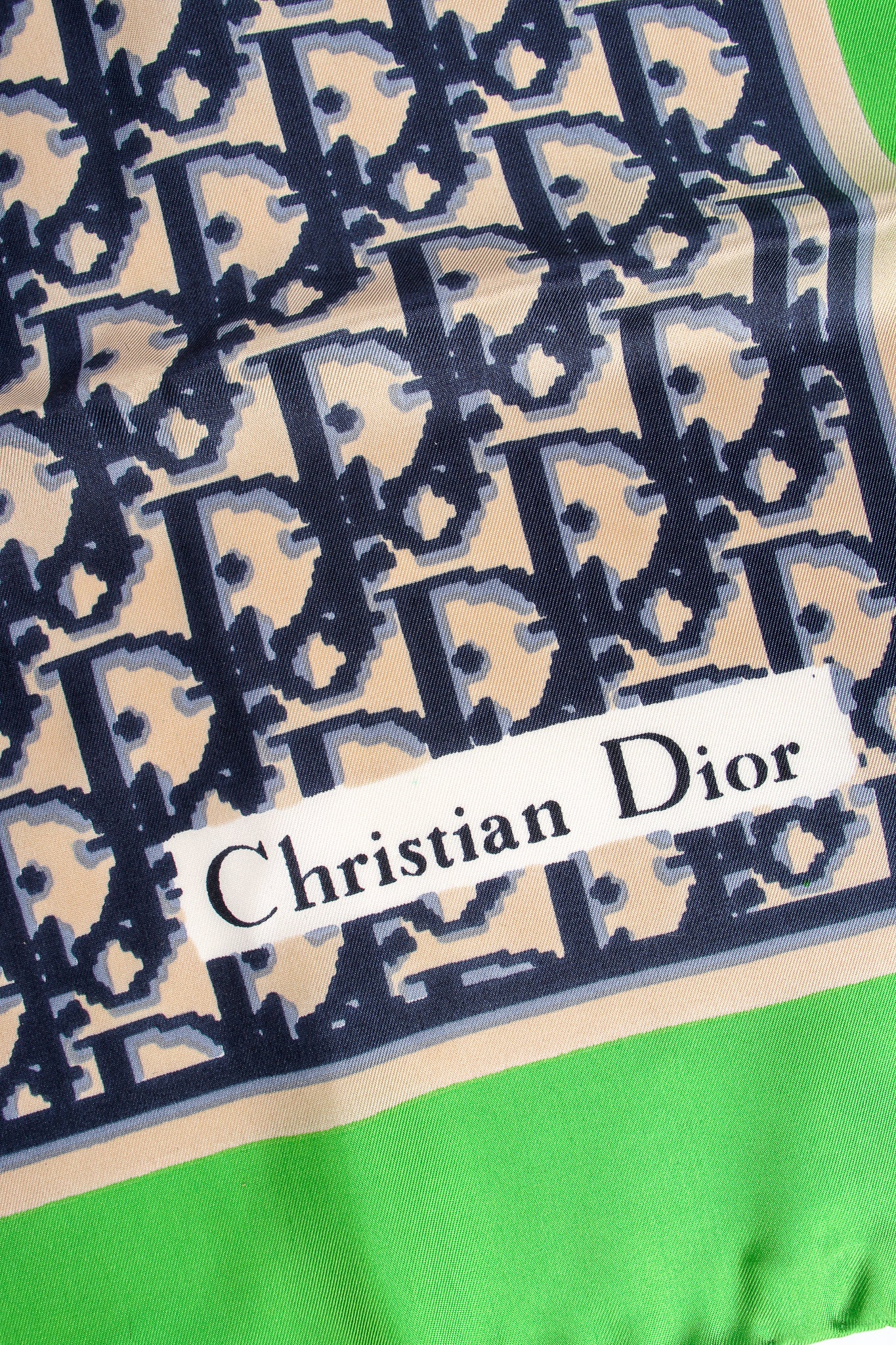 Vintage Christian Dior Monogram Print Silk Scarf at Recess Los Angeles