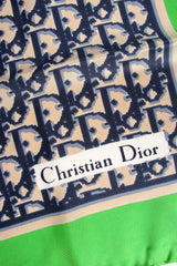 Vintage Christian Dior Monogram Print Silk Scarf at Recess Los Angeles