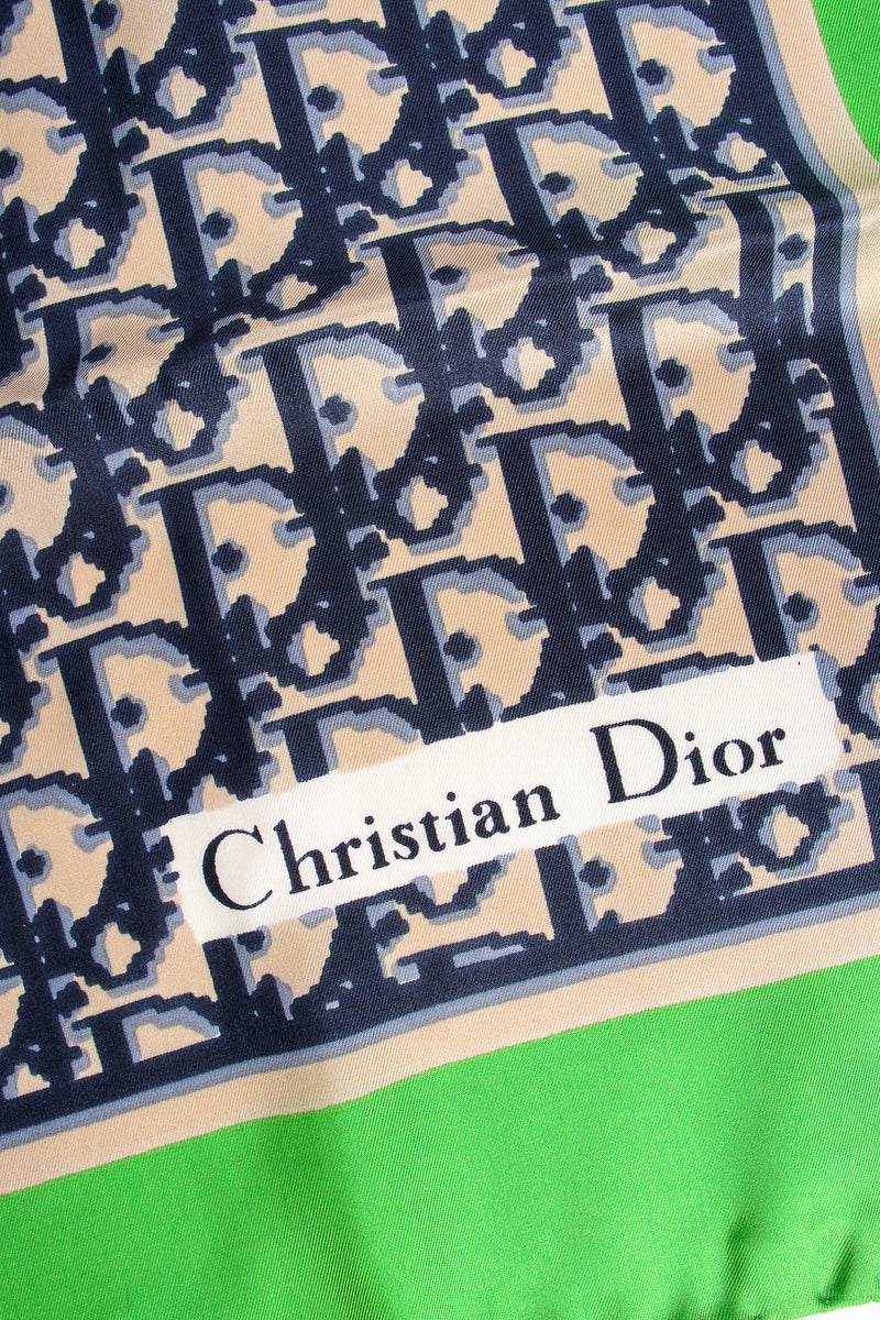 Christian Dior Signature Monogram Midnight Blue with Red Silk Scarf For  Sale at 1stDibs