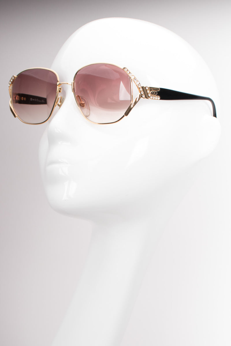 Christian Dior Rhinestone Aviator Pilot Sunglasses โ Recess