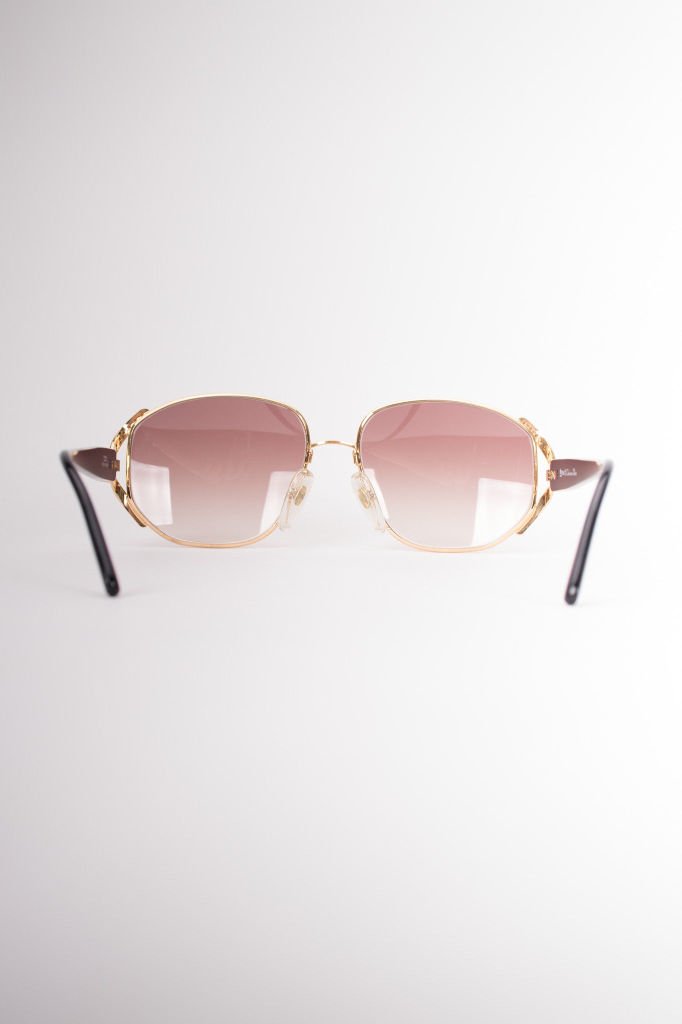 Christian Dior Rhinestone Aviator Pilot Sunglasses 2619 Graduated Amber Lenses
