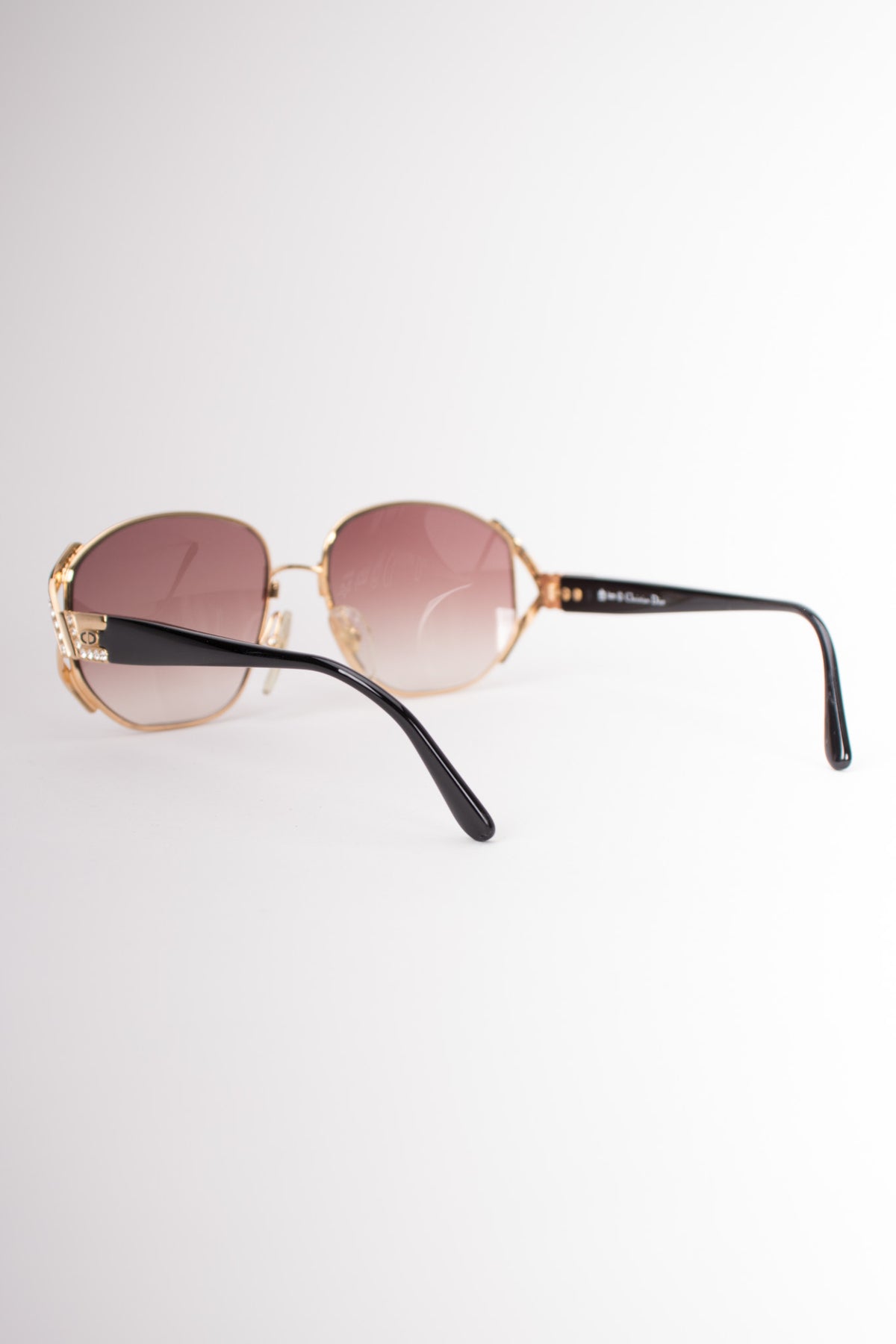 Christian Dior Rhinestone Aviator Pilot Sunglasses – Recess