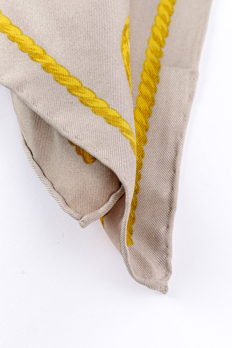 Brocade heart print scarf by Christian Dior hem and fabric details @recessla