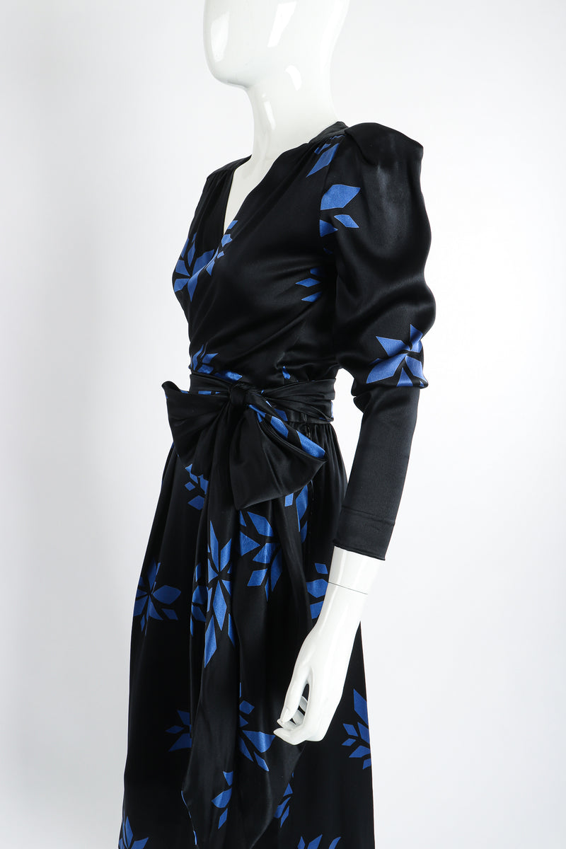 Vintage Christian Dior Geo Wrap Top & Skirt Set on Mannequin Angle Crop at Recess Los Angeles