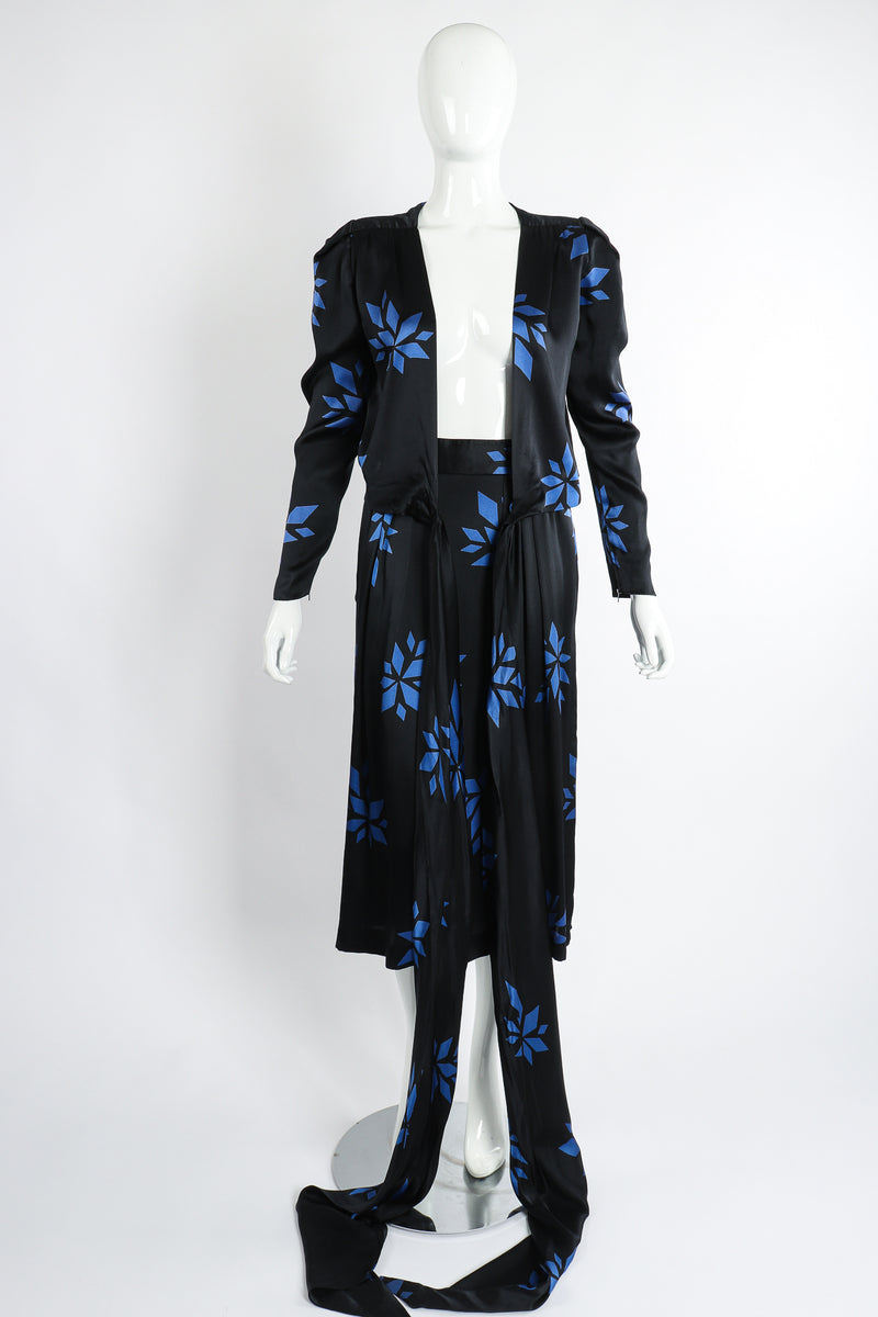 Vintage Christian Dior Geo Wrap Top & Skirt Set on Mannequin Open at Recess Los Angeles