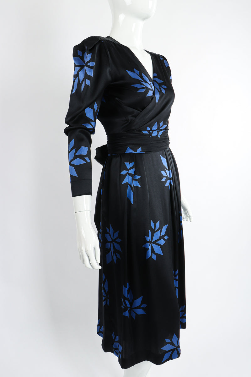 Vintage Christian Dior Geo Wrap Top & Skirt Set on Mannequin Angle at Recess Los Angeles
