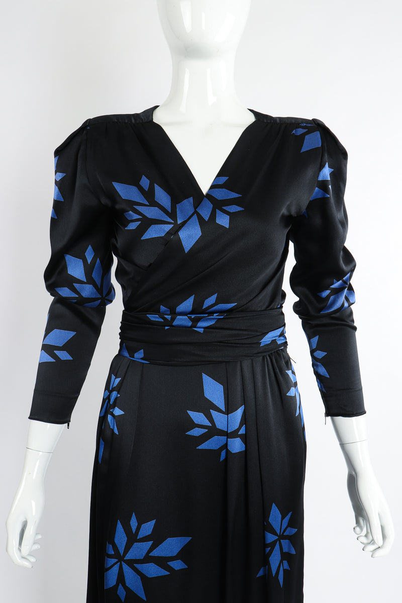 Vintage Christian Dior Geo Wrap Top & Skirt Set on Mannequin Front Crop at Recess Los Angeles