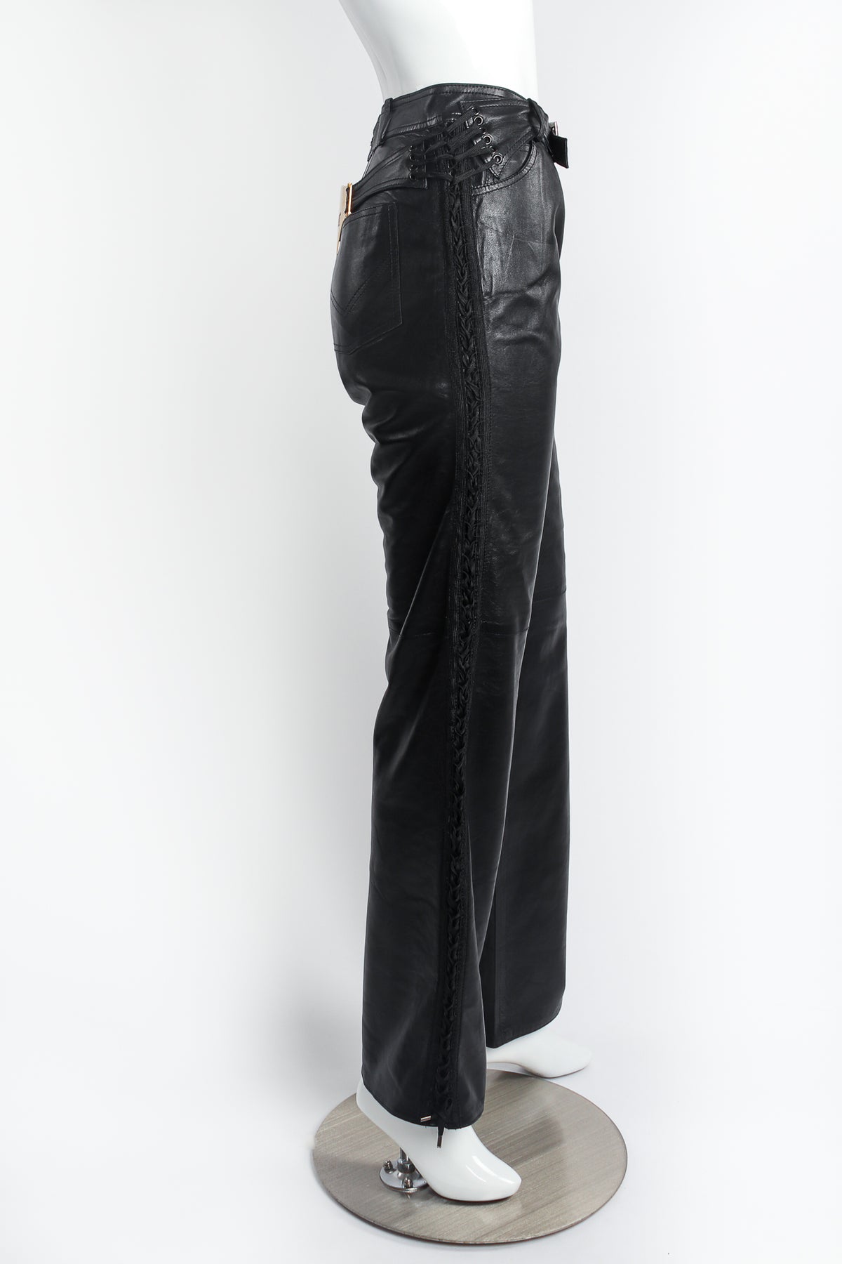 Vintage Christian Dior Leather Tuxedo Lace Plaque Pant – Recess