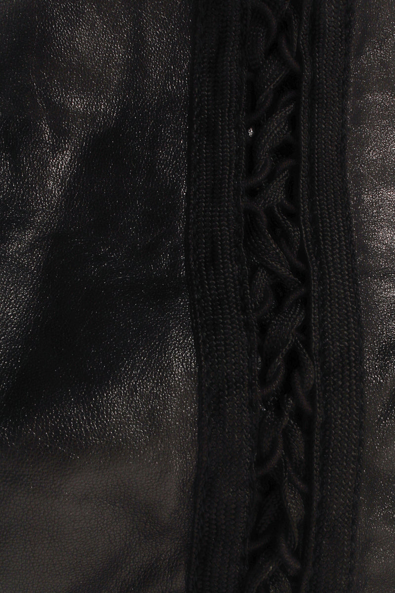 Vintage Christian Dior Leather Tuxedo Lace Plaque Pant lace detail at Recess Los Angeles