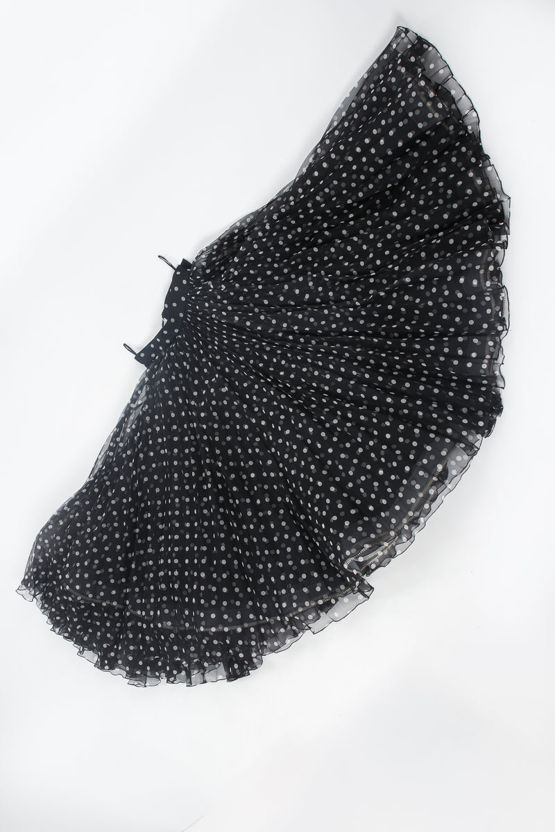 Vintage Christian Dior by Gianfranco Ferre Layered Organza Dot Skirt flat circle @ Recess LA