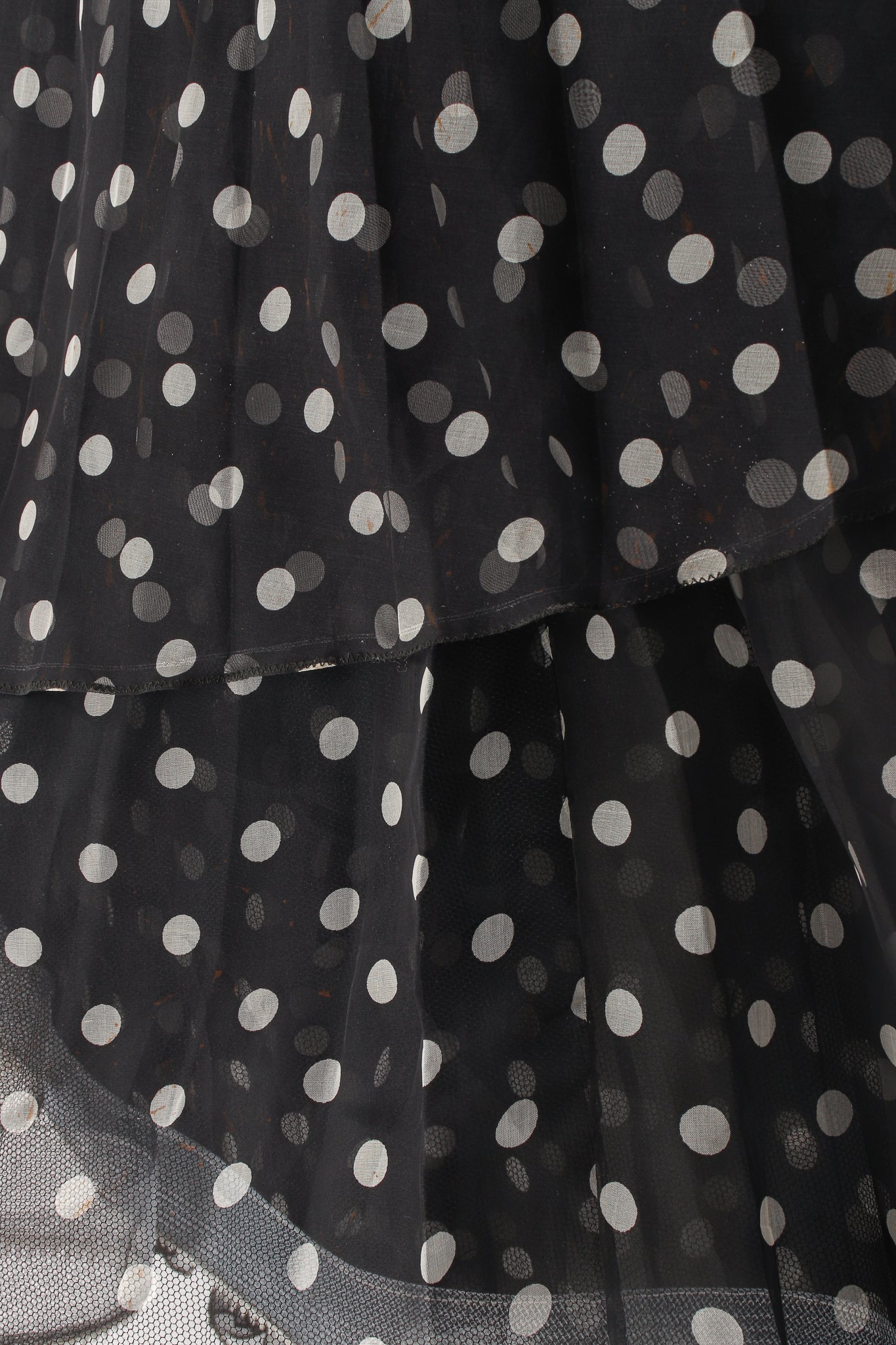 Vintage Christian Dior by Gianfranco Ferre Layered Organza Dot Skirt stain @ Recess LA