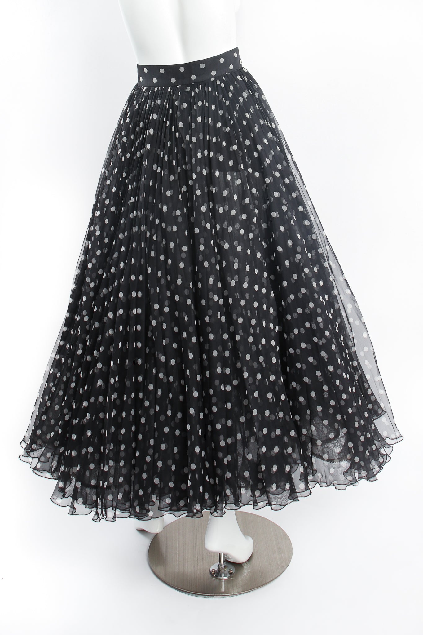 Vintage Christian Dior by Gianfranco Ferre Layered Organza Dot Skirt mannequin back @ Recess LA