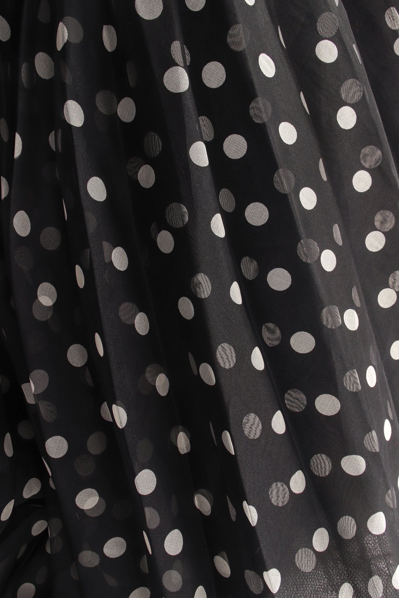 Vintage Christian Dior by Gianfranco Ferre Layered Organza Dot Skirt fabric detail @ Recess LA
