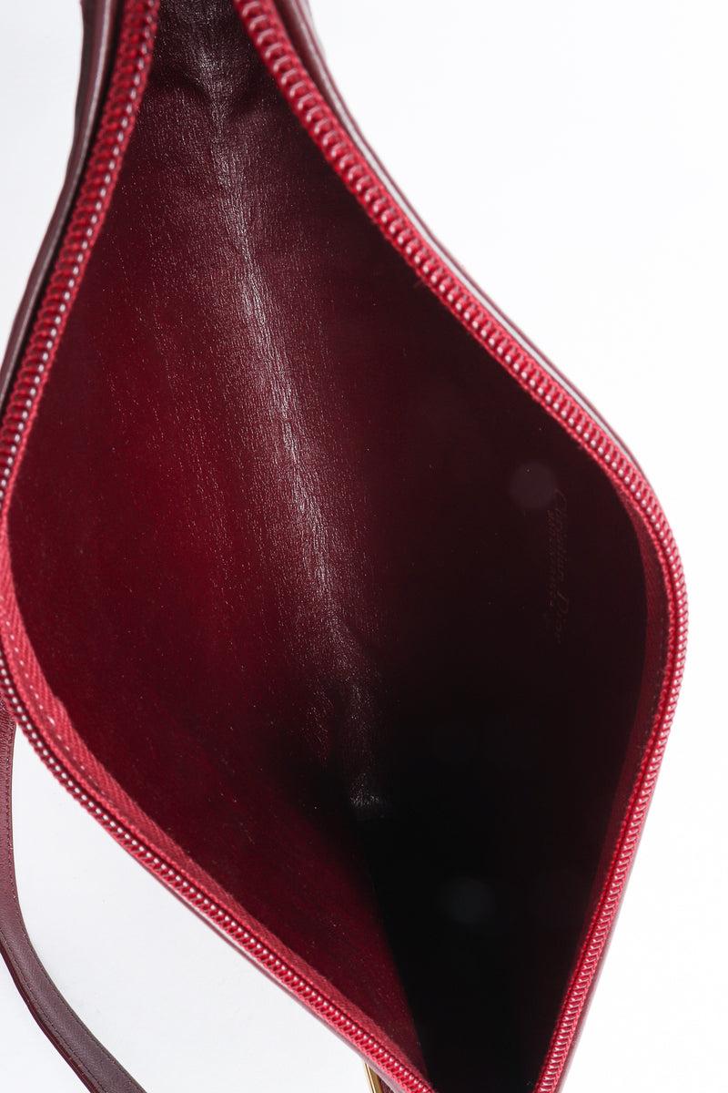 CHRISTIAN DIOR Vintage Red Leather Crossbody Small Hand Bag Sling Bag,  France