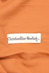 Vintage Christian Dior High Neck Silk Jersey Gown label at Recess Los Angeles