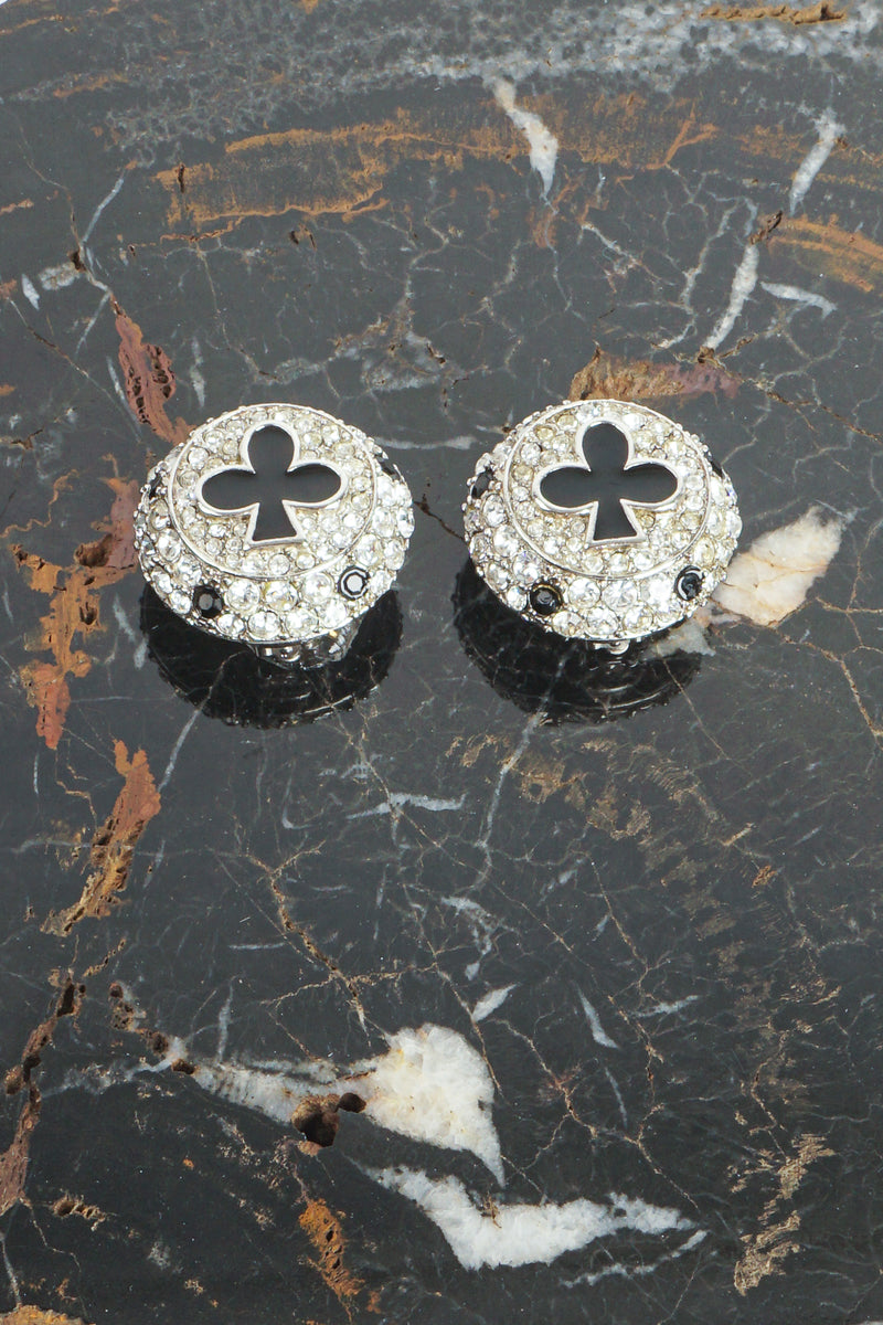 Vintage Christian Dior Crystal Club Suit Earrings at Recess Los Angeles