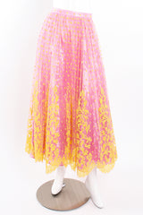 Vintage Christian Lacroix Point D'Esprit Chantilly Lace Mesh Skirt on Mannequin front @ Recess LA