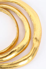 Gold three layered necklace by Christian Lacroix Three Plaque closeup @recessla