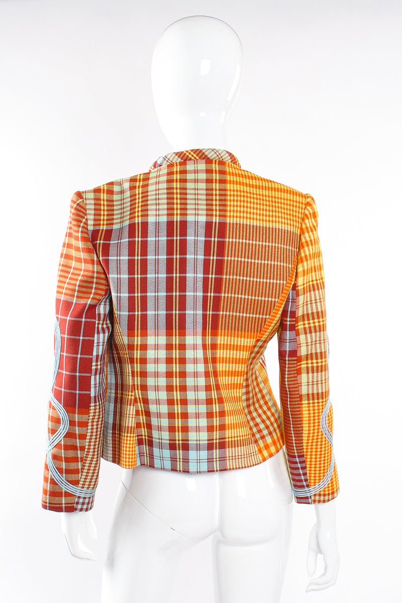 Vintage Christian Lacroix Madras Check Jacket on Mannequin back at Recess Los Angeles
