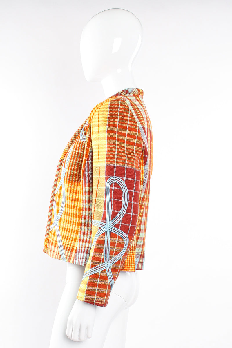 Vintage Christian Lacroix Madras Check Jacket on Mannequin side at Recess Los Angeles