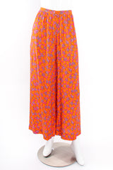 Vintage Christian Lacroix Hot Leaf Print Cropped Palazzo Pant on mannequin front at Recess LA