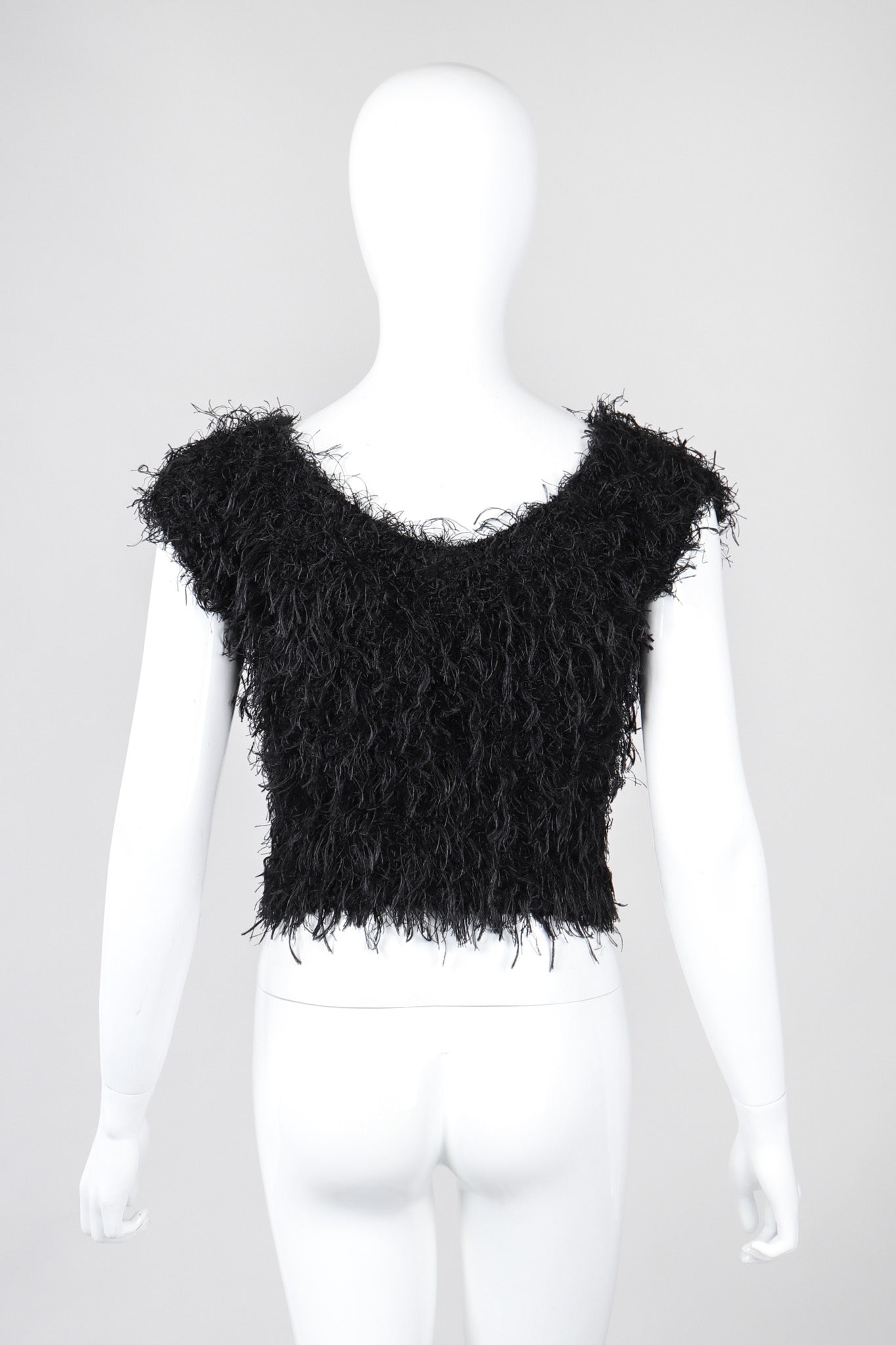 Recess Los Angeles Vintage Christian Dior Shrunken Fuzzy Eyelash Knit Top