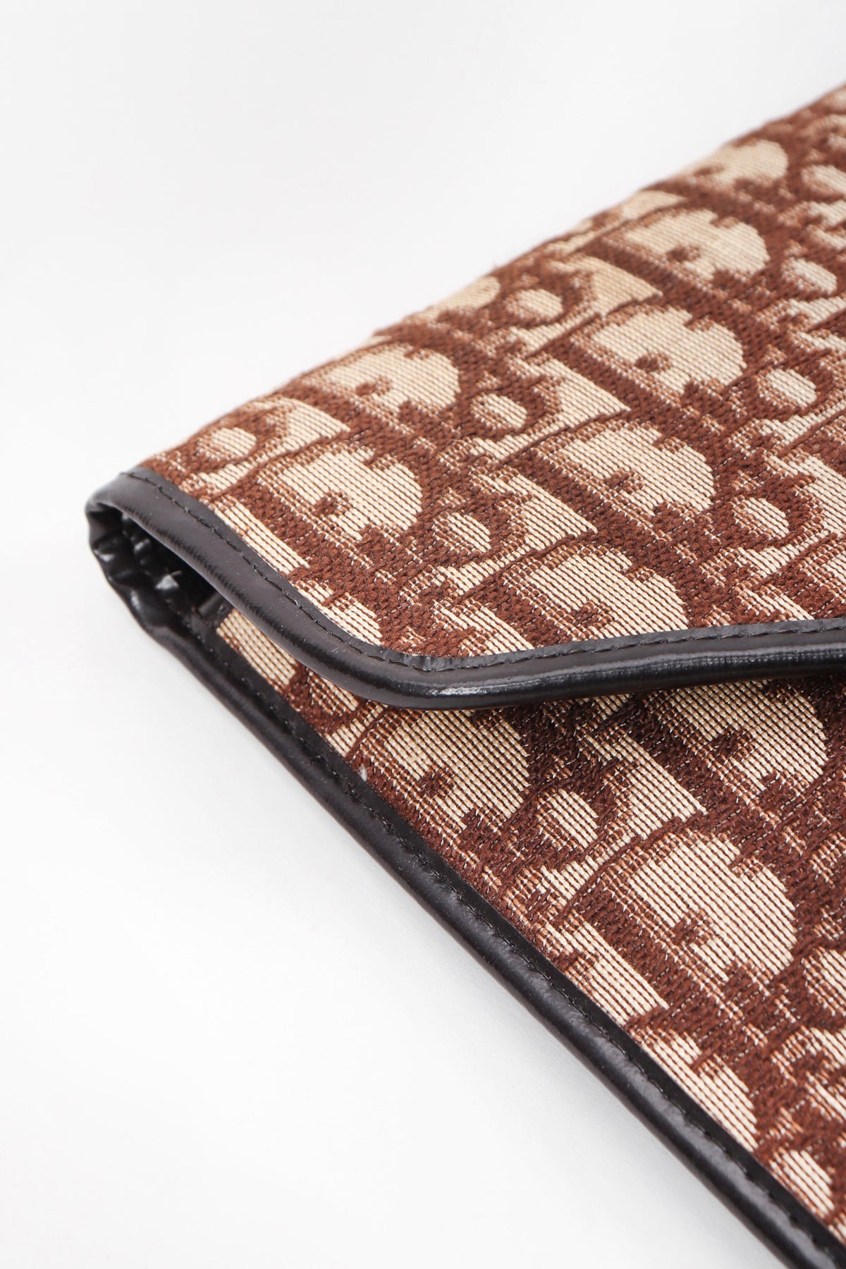 Vintage Christian Dior Leather Monogram Envelope Clutch – Recess