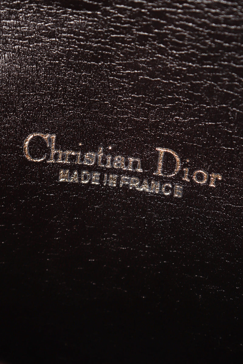 Vintage 1970s Christian Dior Logo Canvas Envelope Clutch Bag