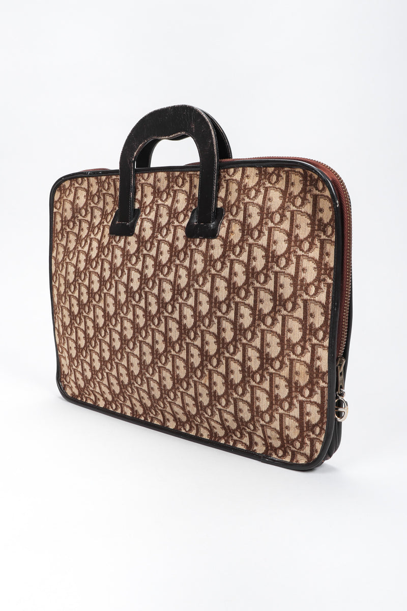 Recess Los Angeles Vintage Christian Dior Monogram Slim Portfolio Case Laptop Briefcase